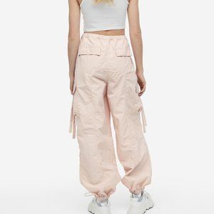 H&M Low-waist Parachute Pants - Light Pink